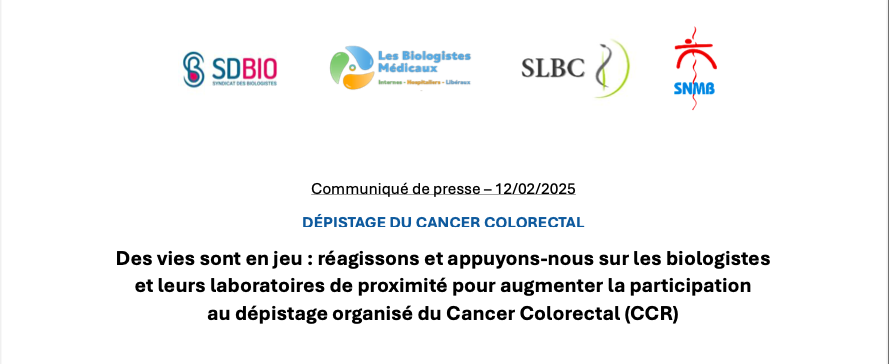 CDP intersyndical : DÉPISTAGE DU CANCER COLORECTAL